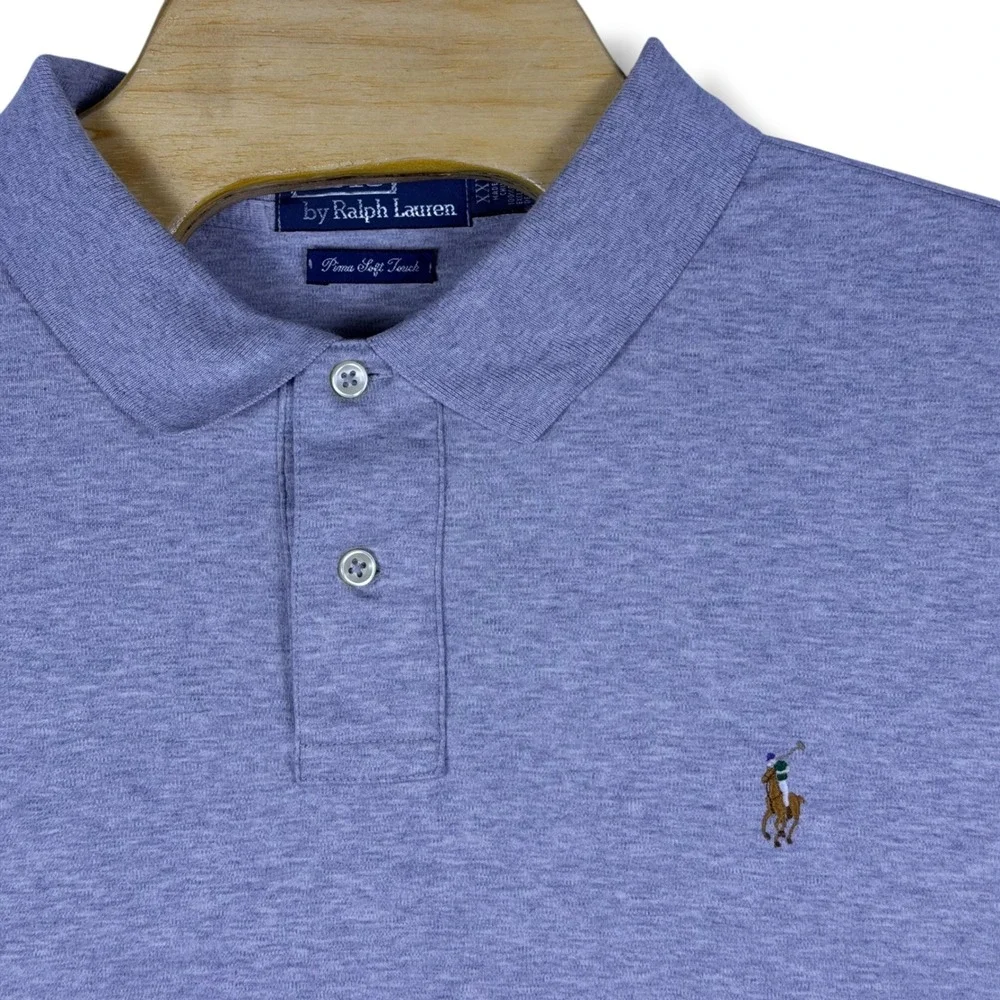 Polo Ralph Lauren Polo Men XXL Grey Pima Soft Touch Cotton Classic Pony Golf